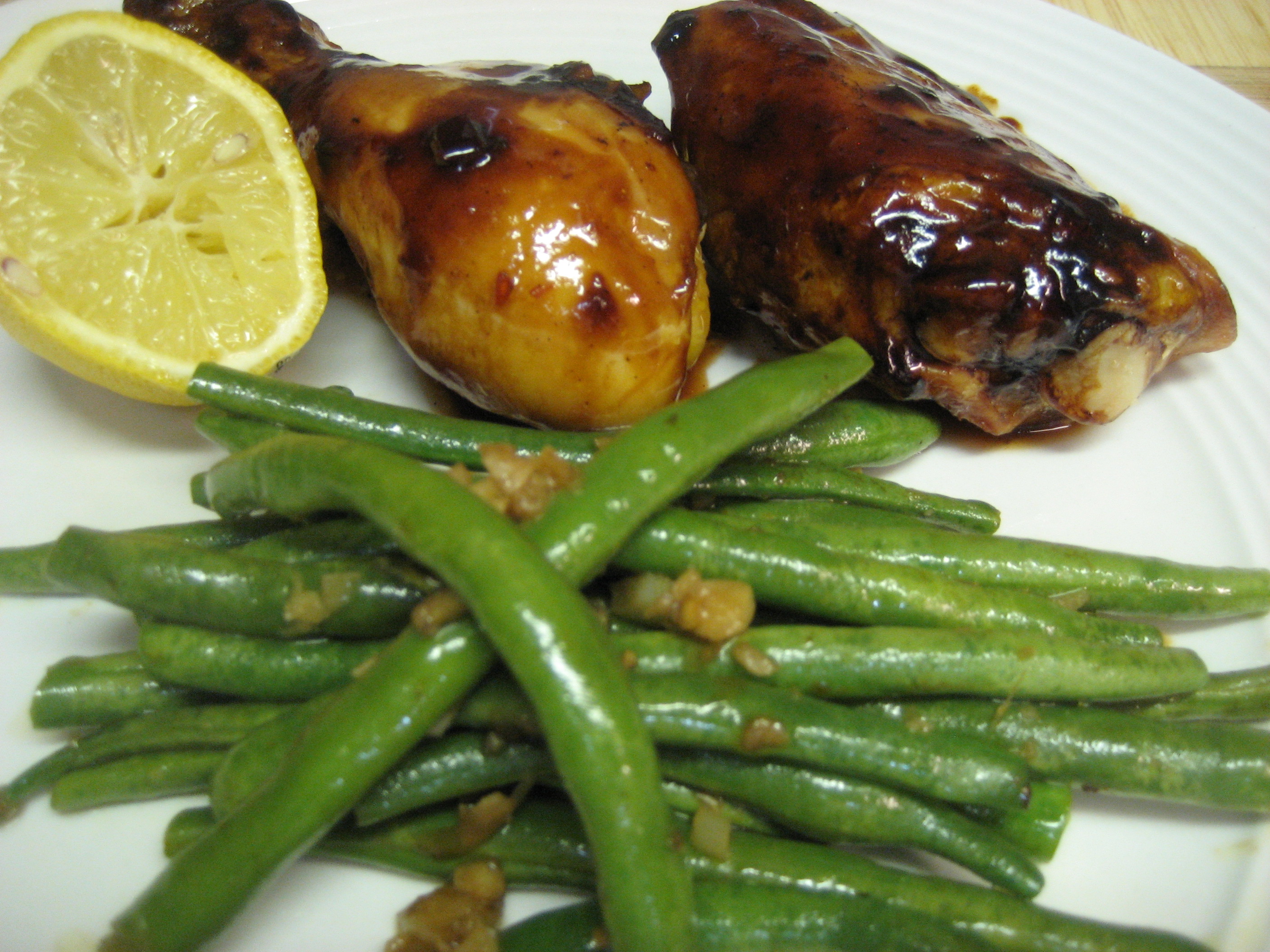 Roast Chicken with Greens