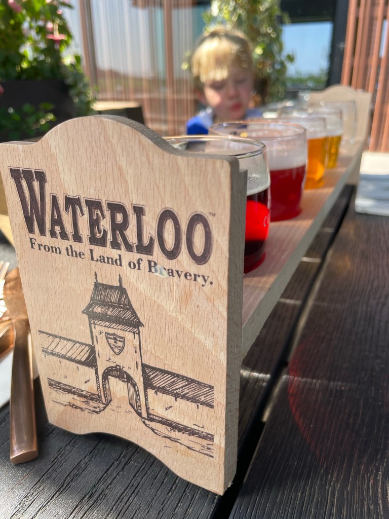 A flight of Waterloo Beer 